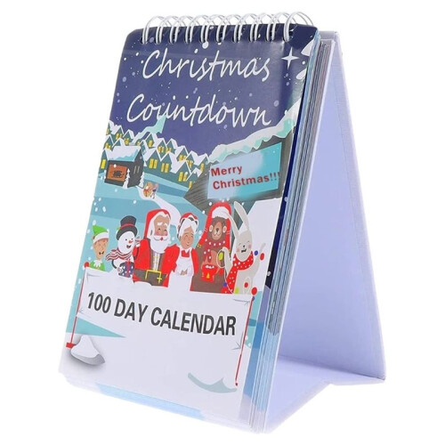 Weihnachtskalender 2026 - 100 Tage Countdown, Festlicher Tischkalender, Abreißbarer Weihnachtskalender 1