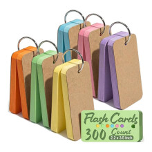 300 Stuks Flashcards met , Gekleurde Indexkaarten, 2,2 X 3,5 Inch (5,6 X 9 cm), , Kleine Draagbare Notitiekaarten Om Te Studeren