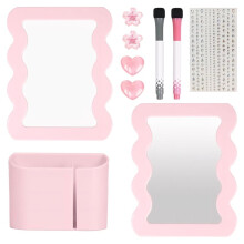 Locker Accessories Kit for Girls Includes Magnetic Mirror Whiteboard Pen Holder Magnets and Stickers  Locker Decor