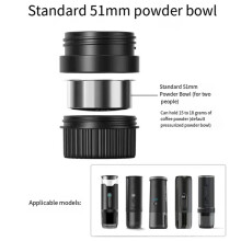 51mm Espresso Machine Pressure-Boosting Portafilter Assembly Coffee Powder & Capsule Holder for Coffee Lovers