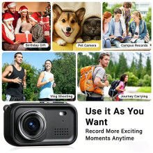 1080P  Thumb Camera 1.47 Inch Screen Camera Vlogging Pocket Camera for Journey Carrying Pet Camera Student Camera