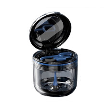 Retainer Mouth Guard Soak Container Box, Denture Bath Case with Strainer Basket, Braces Cleaner Cup Leak Proof Black