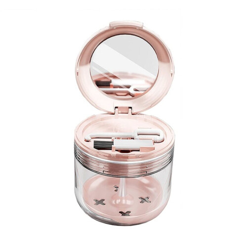 Retainer Mouth Guard Soak Container Box, Denture Bath Case with Strainer Basket, Braces Cleaner Cup Leak Proof