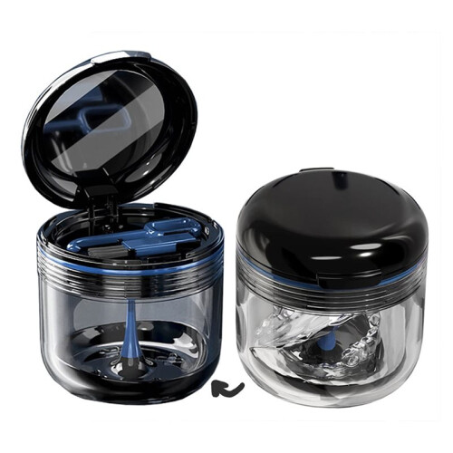 Retainer Mouth Guard Soak Container Box, Denture Bath Case with Strainer Basket, Braces Cleaner Cup Leak Proof Black 1