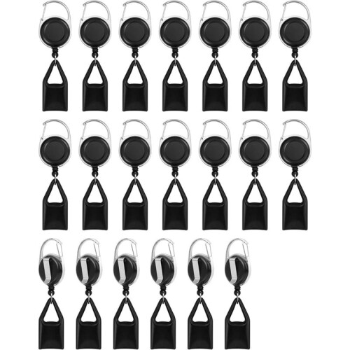 20 Pcs Retractable Lighter Clip Holder, Stretchable Lighter Case with Belt Clip