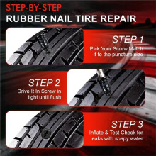77Pcs Tire Repair Tool Kit, Tire Repair with Rubber Nails, Screw Plugs, Professional Tool Kit for Car, Motorcycle, Truck