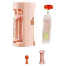 1 Ensemble Distributeur de Gourdes pour Aliments pour Bébé - Comprend 10 Gourdes Réutilisables avec Bec Verseur et Bouchons Anti-Fuites Roses