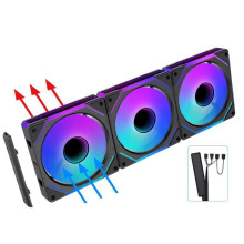 120mm PC Case Fan PWM Bearing Silent ARGB Water Cooler Magic Cableless Cooling Ventilator