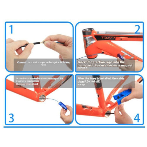 Magnetic Internal Cable Routing Tool Kit for Bicycles -for Derailleur Cables and Electrical Wires Through Bicycle Frames