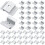 48pcs Solar Panel Mid Clamps Photovoltaic Panel Bracket PV Panel Mid Clamp Aluminum Solar Clips for Fixed 35-50mm Framed 1