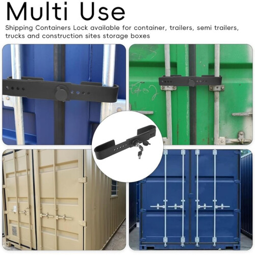 Shipping Container Lock Heavy Duty Cargo Storage Unit Trailer Lock,Adjustment Range 9-18"