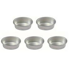 Set van 5 Ovale Aluminium Bakvormen, Geanodiseerd, Antiaanbaklaag, Geschikt voor Cake, Toast en Desserts, Gemakkelijk Te Ontvormen, Ovenbestendig