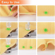 240 Set Snap Button Kit with Snaps Pliers, Buttons and Snappliers Kit for Sewing Clothing DIY Crafting