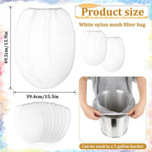 30 Pcs Paint Strainer Bags for 5 Gallon - Fine Mesh Filter Bucket Strainer with Elastic Top for Paint