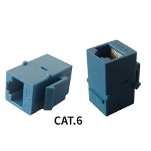 RJ45 Cat6 -Koppling UTP Inline-Koppling Hona Till Hona Cat6 -Jack Cat6-Kontakt 24 St Svart