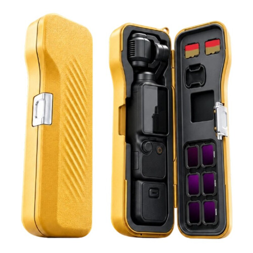 Portable Hard Shell Storage Case for  Osmo Pocket 4/Pocket 3 Shockproof Protective Box Yellow 1