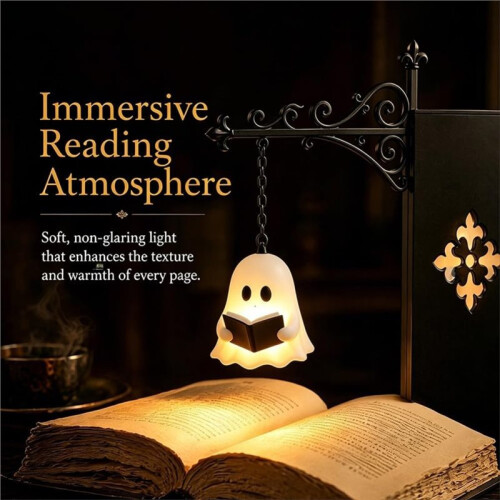 2Pcs Vintage Library Lantern  Bookshelf LED Lamp, Warm White Light  Book Nook Decor Night Reading Light 2