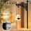 2Pcs Vintage Library Lantern  Bookshelf LED Lamp, Warm White Light  Book Nook Decor Night Reading Light 2