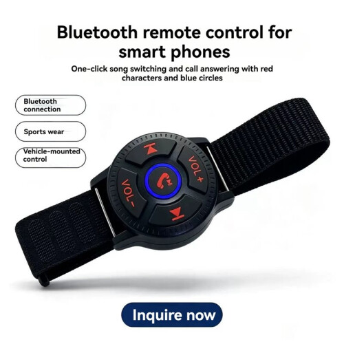 Wireless Controller for Vehicles,Media Button Remote Wireless  Steering Wheel Control for Bike Motorcycle Green 2