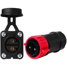 1 Juego de Enchufes para Motor de Arrastre, Enchufe de 12V/24V/36V/48V para Profundizador/Carrete de Pesca, Conector de Alimentación de CC para