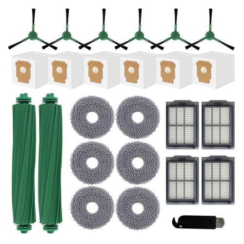 Replacement Parts for    405 Combo/505 Combo Robot Vacuum Main Side Brush Filter Mop Dust Bag 1