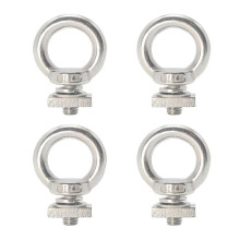 4 Pack M8 Stainless Steel Eye Bolts with Nuts, Heavy Duty Eye Bolts for Versatile Mounting and Hanging