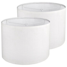 2Pcs Drum Lampshade, Lamp Shades for Table Lamp Floor Lamp, White Lamp Shades,13" Top X 13" Bottom X 10" High Lamp