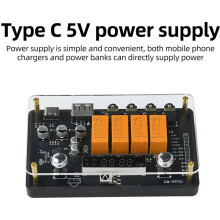 4-in-1-Out-Audio-Umschalter mit 3,5-mm-AUX-Anschluss, 5.4, USB-C-Anschluss, 5-V-Netzteil und Fernbedienung für Ältere Lautsprecherverstärker