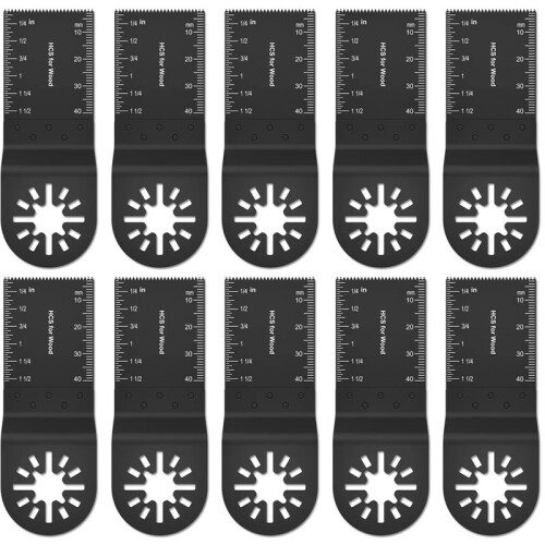 10Pcs Oscillating Saw Blade Multi Tools Blades Multi-Function Renovator Cutter Blade for Wood Metal Fast Cutting Blade