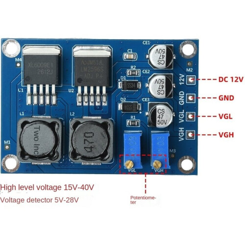 2PCS VGH VGL  Module Repair LCD Panel Broken Y Color Abnormal Horizontal  LCD Screen Technical Modification 1
