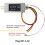 Medidor Digital de Temperatura e Tensão  5-30V 0-99C com Tela OLED de 0,77 Polegadas e Sonda de Temperatura 10
