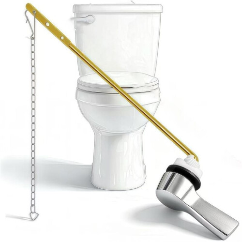 Universal Front Mount Toilet Handle Replacement Kit , Flush Lever Compatible with Most Toilets