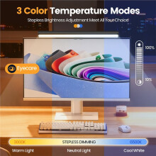 Computer Monitor Lamp LED Screen Light Bar with Adjustable Brightness & Color Temperature, Eye-Care Reading Task Lamp