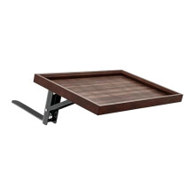 Slip Under Mattress Bed Shelf, Fold- Bamboo Tray with Raised Lip for Bunk Beds, Sofas, and Small Rooms