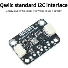 2PCS BME688 Temperature Humidity Pressure Air Quality Sensor Module STEMMA QT Qwiic Interface for Environment Monitor