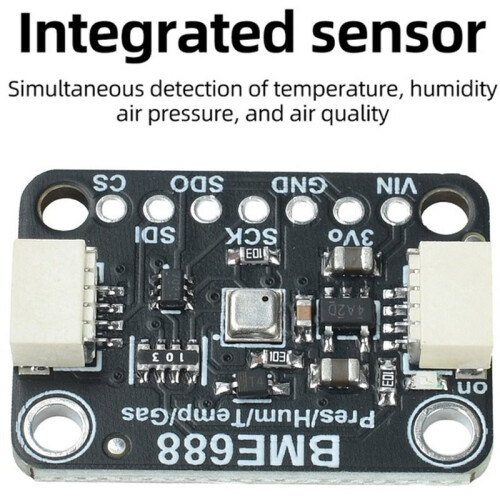 2PCS BME688 Temperature Humidity Pressure Air Quality Sensor Module STEMMA QT Qwiic Interface for Environment Monitor 2