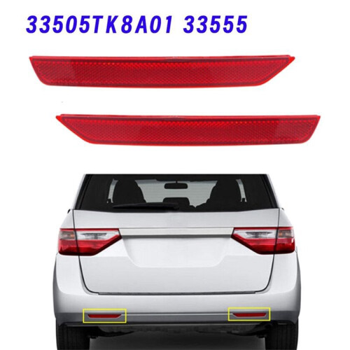 Car Rear Bumper Reflector Warning Strip 33505TK8A01 33555TK8A01 for   2011-2017 1