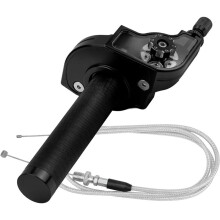 Bike Throttle 7/8" 22mm Quick Twist Throttle Grips with Throttle Cable CNC Universal Motorcycle Throttle Black