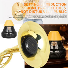 M MBAT ND323 French Horn Mute Carbon Fiber Texture Mute Wind Instrument Accessories for Student Player Rehearsal Performance