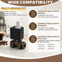 3-Way Coffee Machine Solenoid Valve Kit,Replace 421945024531 for  Saeco Gaggia Espresso Machine Repair Parts