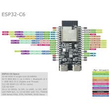 ESPC6-32-N4 Ontwikkelingsbord ESP32-C6 MCU-Kernbord WiFi CH343-Driver voor Embedded IoT-Ontwikkeling