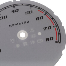 Autocollant pour Cadran de Compteur de Vitesse (/H) pour Tableau de Bord de Moto pour Glide Glide 14-18, Couleur Argent