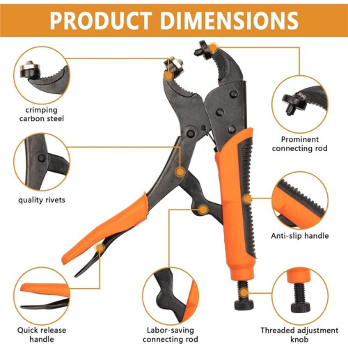 60 Packs Heavy Duty Snap Fastener Tool Kit Adjustable Snap Setter Installation Tool Kit for Boat Covers Snaps,Sewing 1