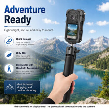 Aluminum Cage Camera Housing Frame for X6 Action Camera with Cold Shoe Mount, Tripod & Selfie Stick Support