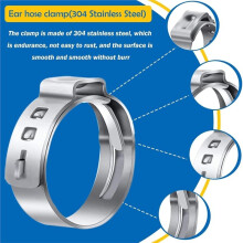 115Pcs Single Ear Hose Clamps with 6-28.6mm Crimp Hose Clamps Assortment Kit for Auto/Home Appliance/Pipe