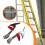 Ladder Rung Lock Extension Hardware Spring Clip Stabilizer, Reinforced Locking System, Left & Right 4.5cm 2