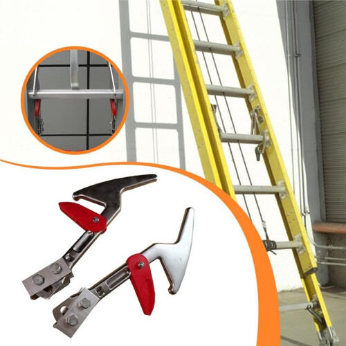 Ladder Rung Lock Extension Hardware Spring Clip Stabilizer, Reinforced Locking System, Left & Right 4.5cm 2