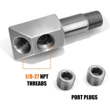 2pcs Oil Pressure Sensor Thread Adapter, for Chevy/ Small Block Engines 1/8-27 NPT Port Plugs