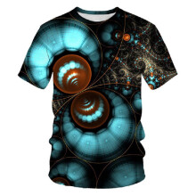 (Green Black,L)3d Printed Men Tshirt Short Sleeve Loose Uniquely Raindrop Oneck Summer Tops