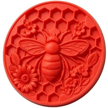 Molde de Pedra para Jardim com Abelhas, Moldes de Silicone Reutilizáveis de 38 cm para Concreto, Pedras para Caminhos de Jardim DIY, Decoração de